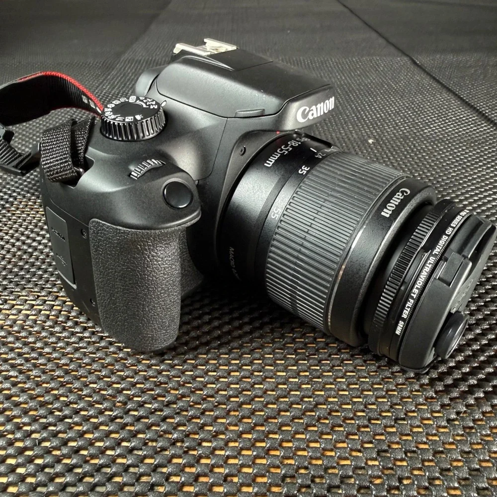 Canon EOS 4000D DSLR Camera Black with 18-55mm Lens, New Battery, SD Card Bundle